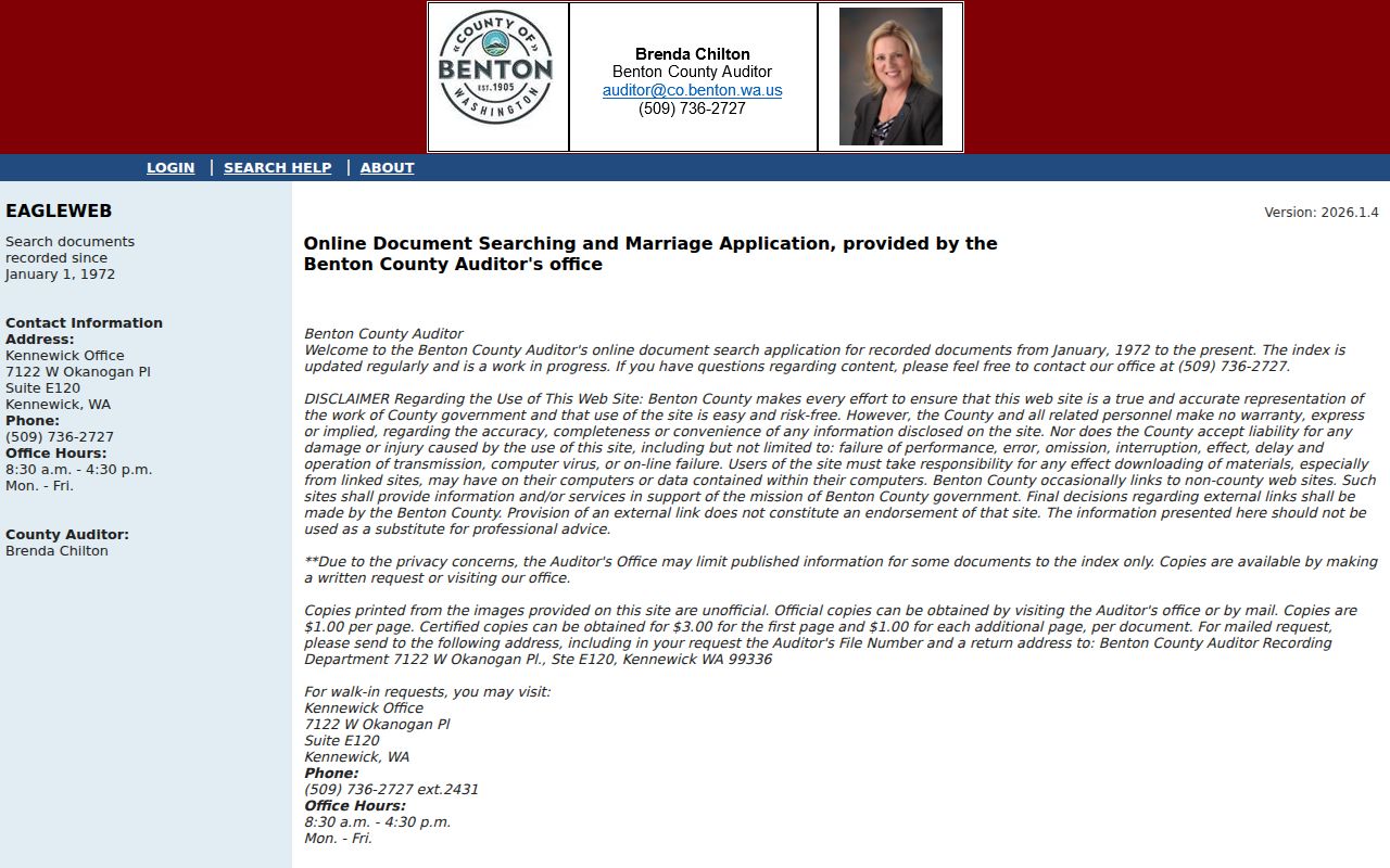 Benton County people search on the Auditor EagleWeb records gateway