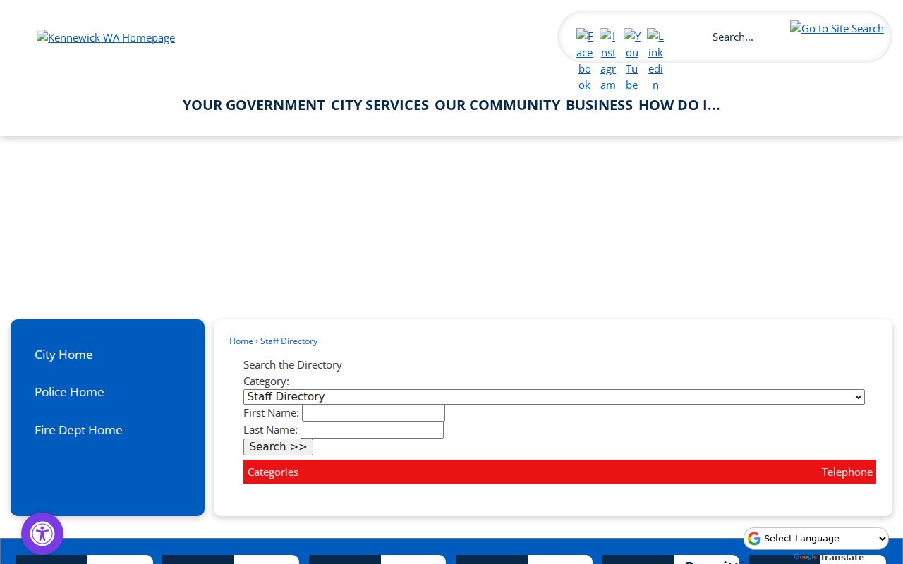 Benton County people directories search for Kennewick staff and departments