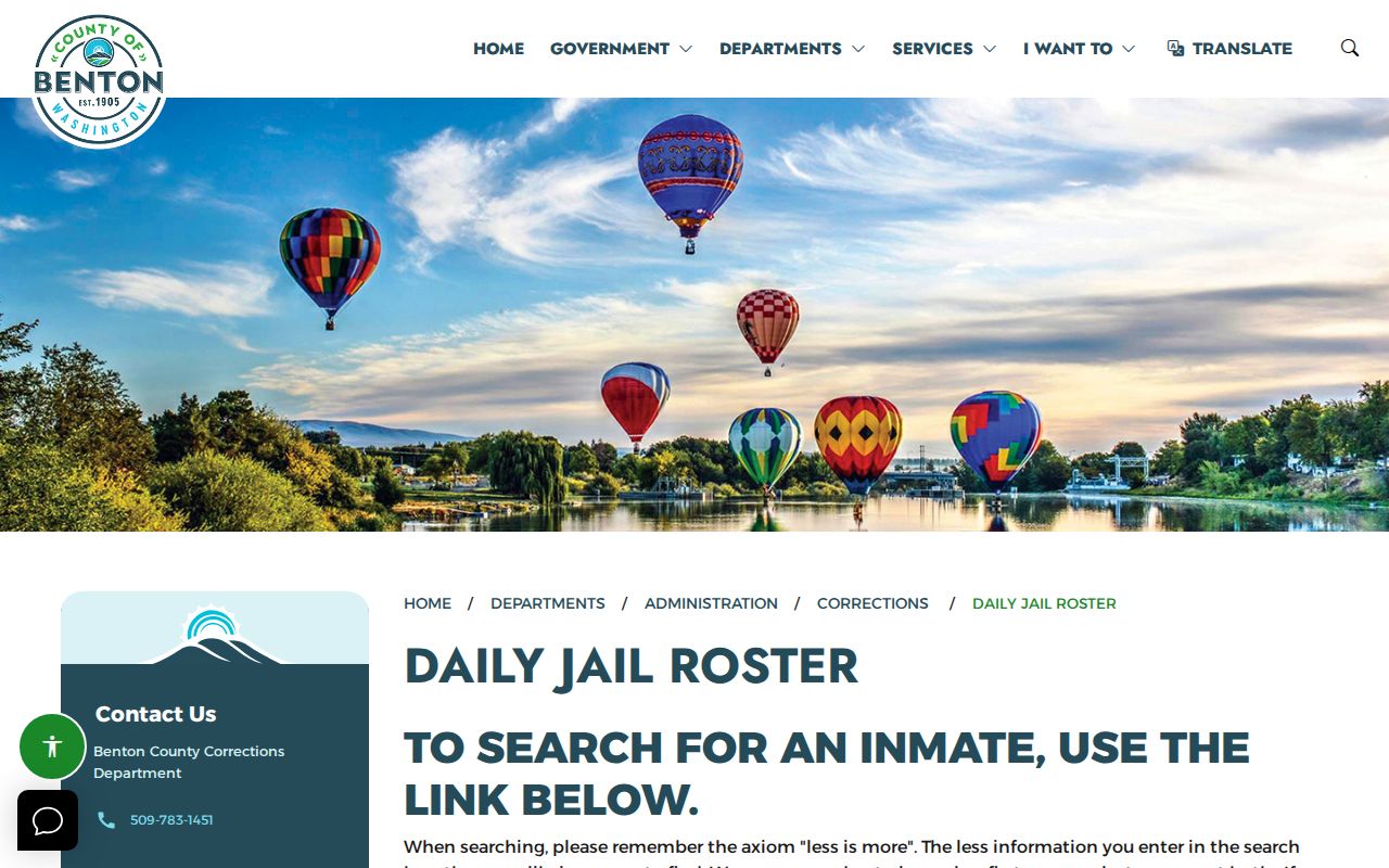Benton County public records daily jail roster